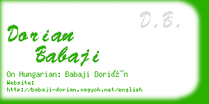 dorian babaji business card